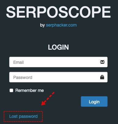 sereposcopeパスワード再設定手順